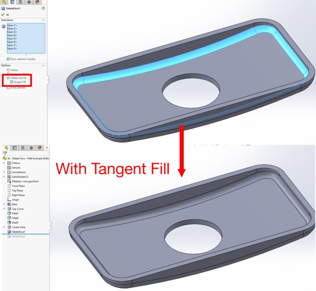 Tangent Fill Solidworks